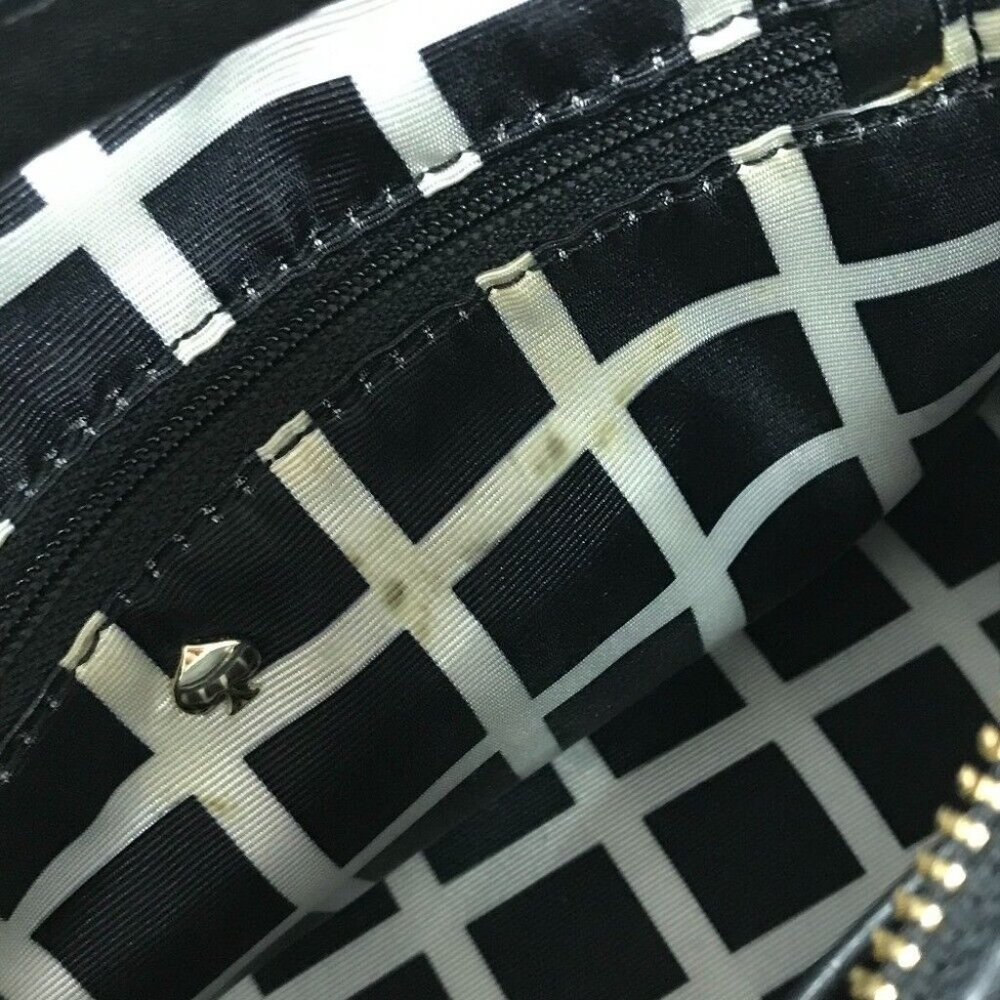 KATE SPADE Poplar Street Tote Bag Gray Beige/Black - Picture 10 of 12